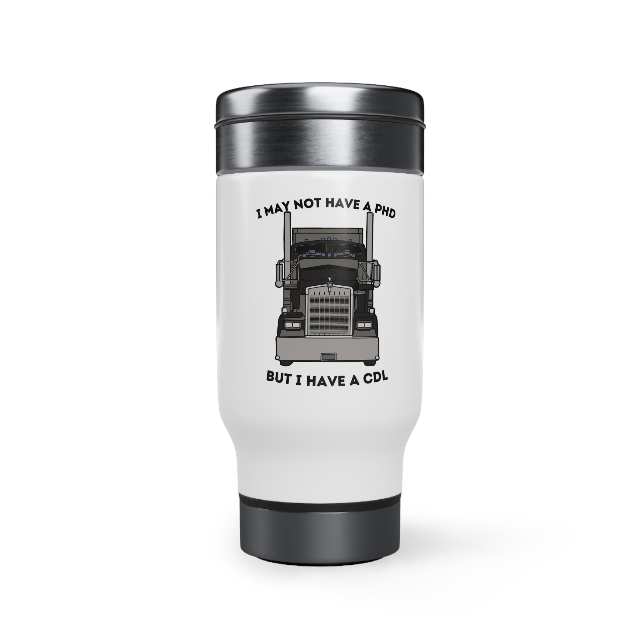 Stainless Steel Travel Mug with Handle, 14oz