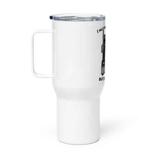 Travel mug with a handle