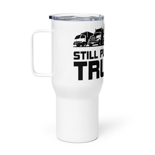 Travel mug with a handle